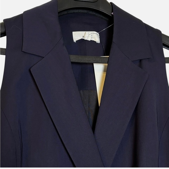 NEW A.L.C. Jocelyn Asymmetric Blazer Mini Dress Wrap Navy Size 0 MSRP$495 - Picture 4 of 6